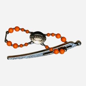 Lilla Rose Flexi Hair Clip Football Medium Retired School Spirit Color Updo